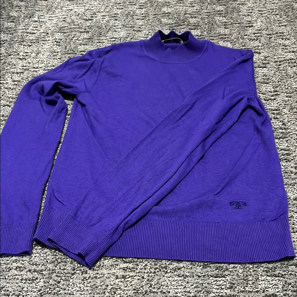 Tory Burch Purple Long Sleeve Sweater